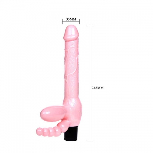 Женский страпон без ремней с вибраций "Super Strapless Dildo"