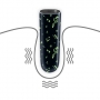Перезаряжаемый светящийся в темноте мини-вибратор "Music massager"