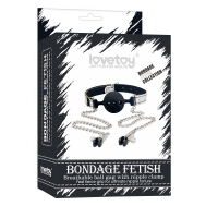 Кляп с зажимами на соски "Bondage Fetish"
