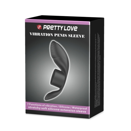 Эрекционное виброкольцо на член для стимуляции клитора "Pretty Love Penis sleeve"