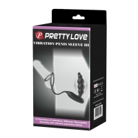 Эрекционное кольцо на член и анальный стимулятор с вибрацией "Pretty Love Penis sleeve 3"