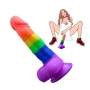 Цветной фаллоимитатор на присоске "Jelly Dildo 6.4"