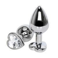 Анальная пробка "Heart" silver