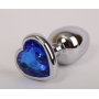 Анальная пробка "Heart" silver