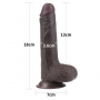 Афро-фаллоимитатор на присоске "Sliding-Skin Dual Layer Dong" 